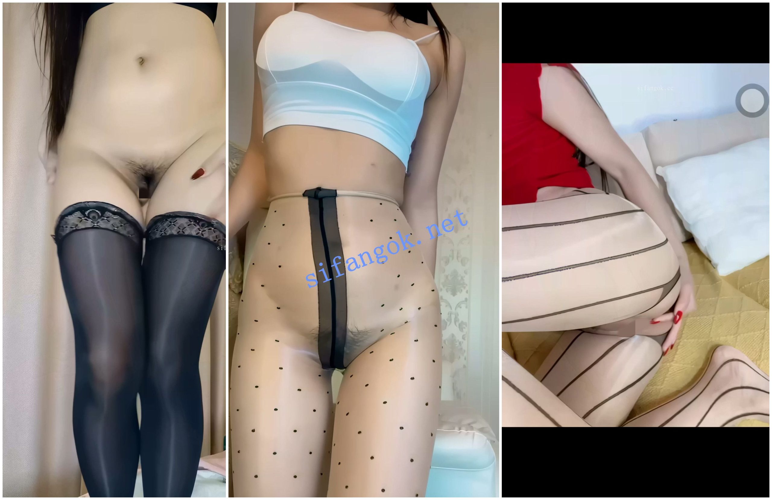 【抖音福利】亮油黑丝无内丝袜长腿御姐【桃子】自慰掰穴【21V】【9.09G】 6