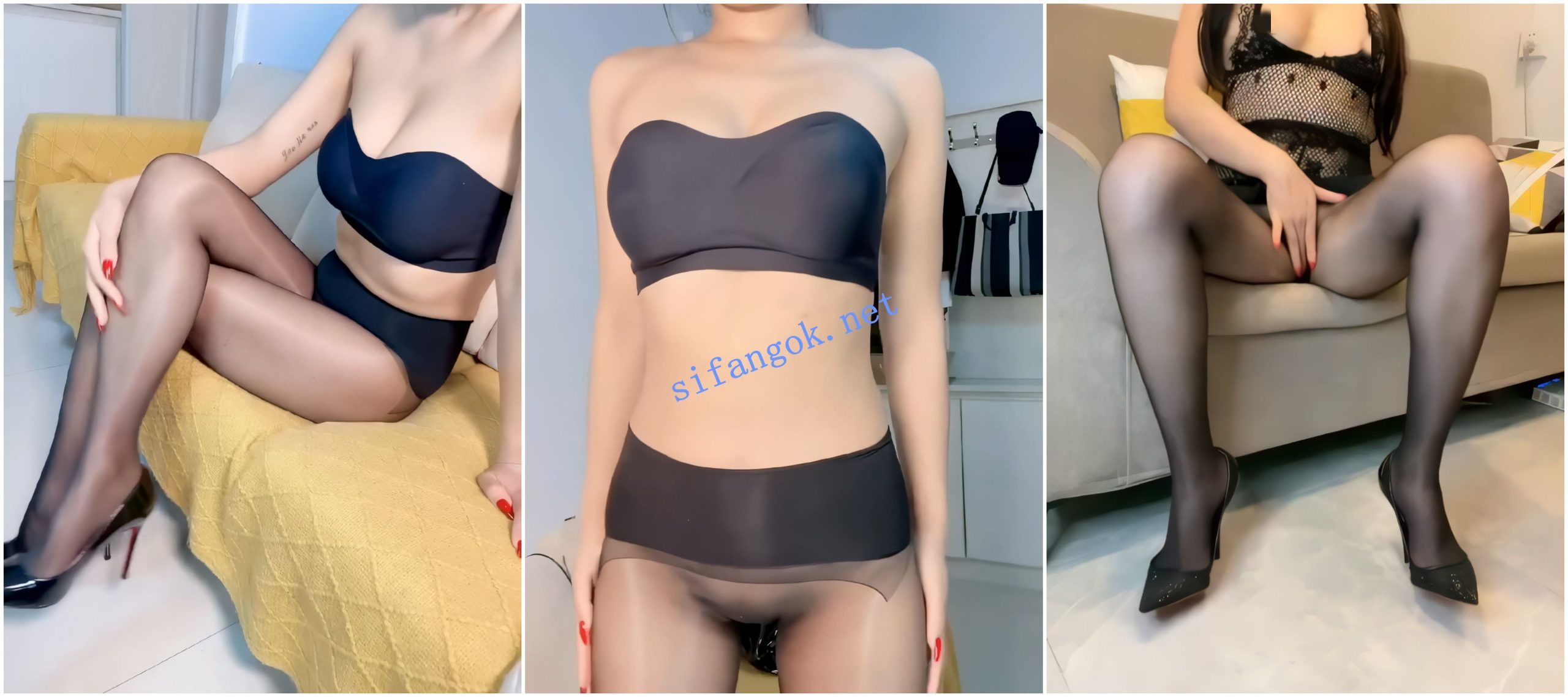 【抖音福利】亮油黑丝无内丝袜长腿御姐【桃子】自慰掰穴【21V】【9.09G】 3